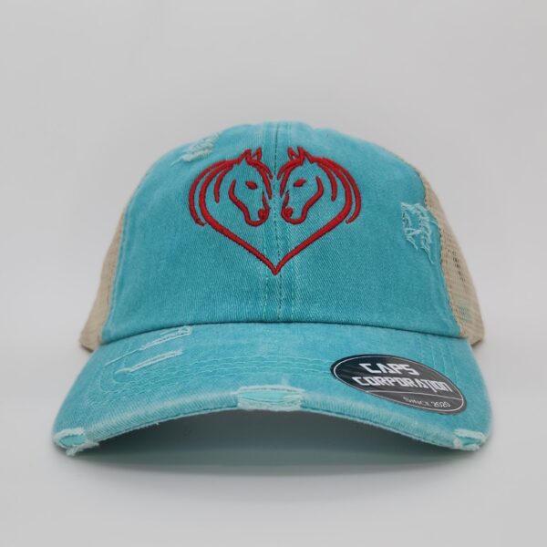 Aqua/crema - Woman Cap - Caballos Gemelos