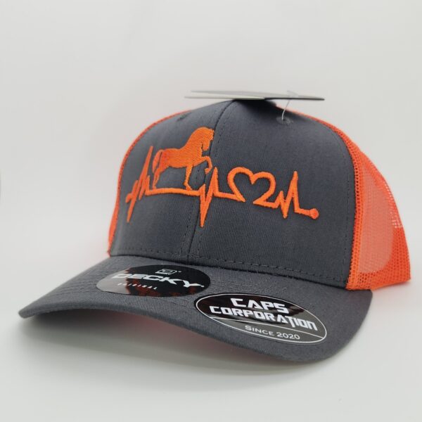 Gris Oscuro/Naranja - Decky-Caballo de paso Corazón