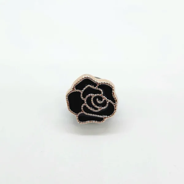Pin para Gorra - Flor Negra