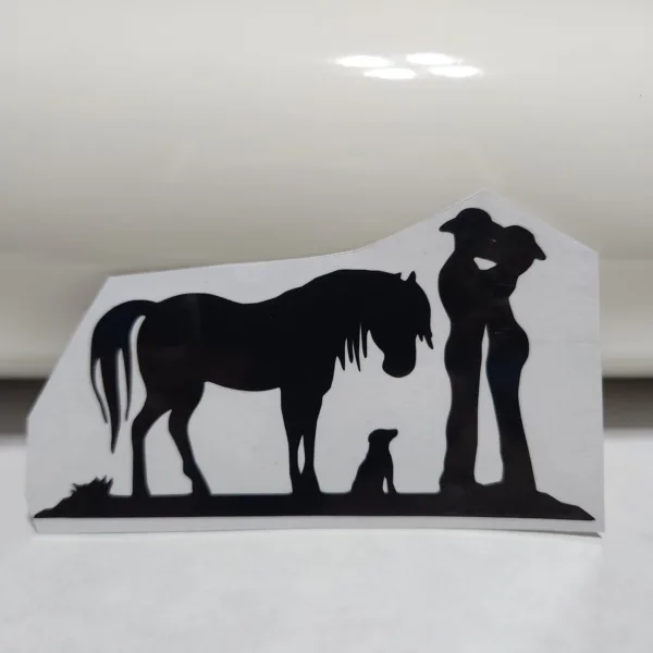 Sticker- Amor Vaquero - Negro