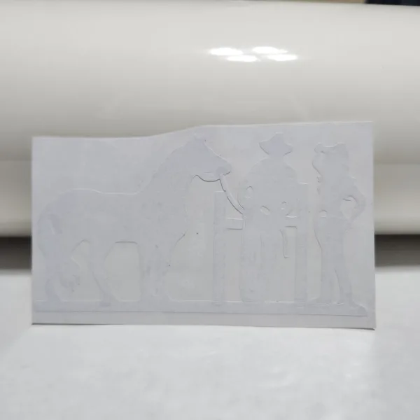 Sticker- Vaqueros en la Cerca - Blanco