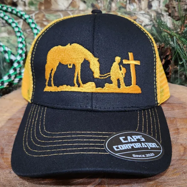 EcoCaps - Hombre en la Cruz - Negro/Amarillo