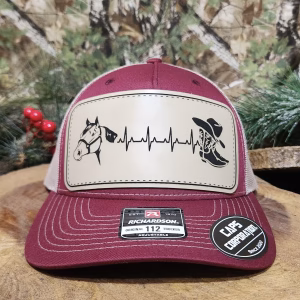 Gorra Richardson – Rojo vino/crema- Caballo-botas