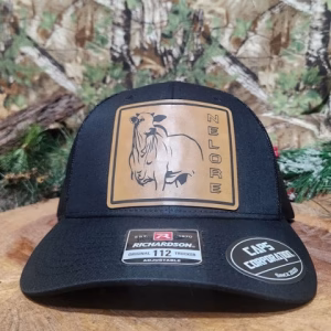 Gorra Richardson – Negro/ – Nelore – Cuerito