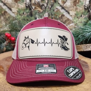 Gorra Richardson – Rojo vino/crema- Caballo-botas