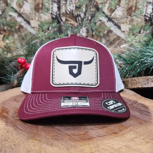 Gorra Richardson – Rojo vino/blanco- Cuernos de toro