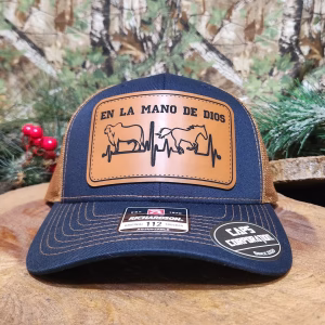 Gorra Richardson – Azul navy/caramelo- En la mano de Dios