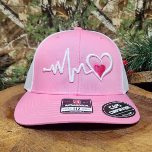 Gorra Richardson – Rosado/blanco- Línea de vida-corazón