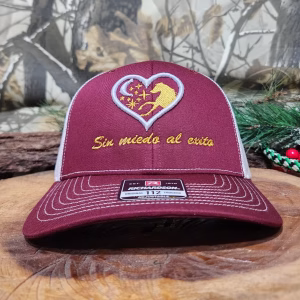 Gorra Richardson- Rojo vino/Blanco-Caballo/corazón
