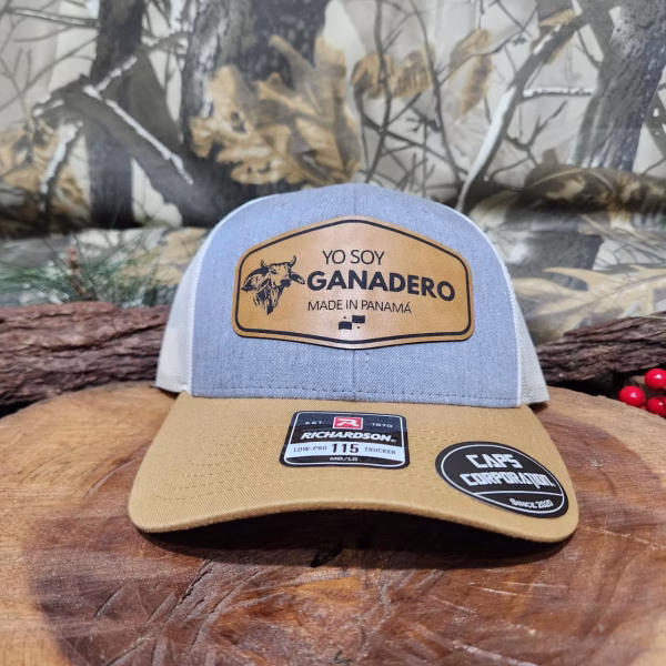 Gorra Richardson – Mostaza/gris  /crema-Yo soy Ganadero