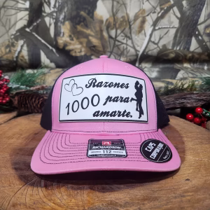 Gorra Richardson – Rosado/ negro- 1000 Razones para amarte