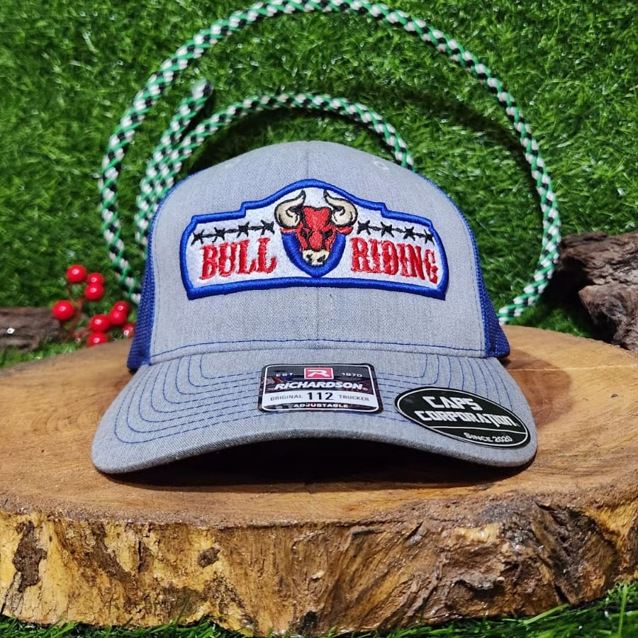 Gorra Richardson-Gris claro/azul-Bull riding